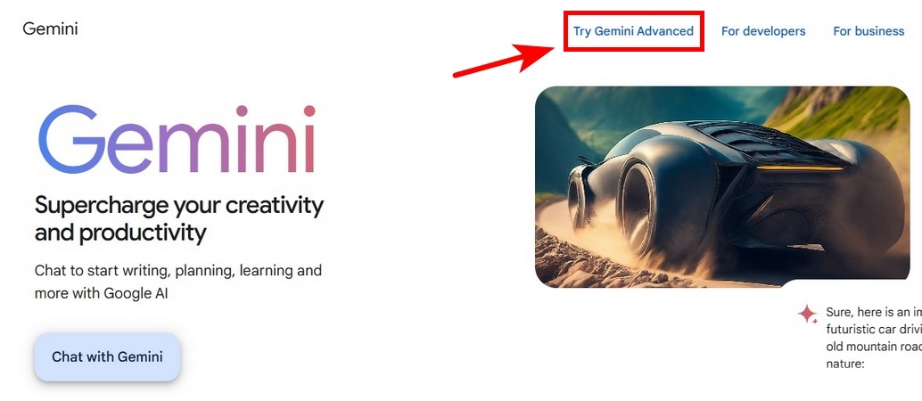 Bước 2 dùng thử Gemini Advanced