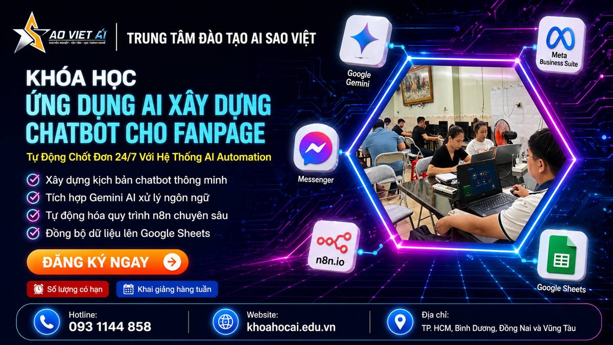 Khóa Học Ứng Dụng AI Xây Dựng ChatBot Cho Fanpage