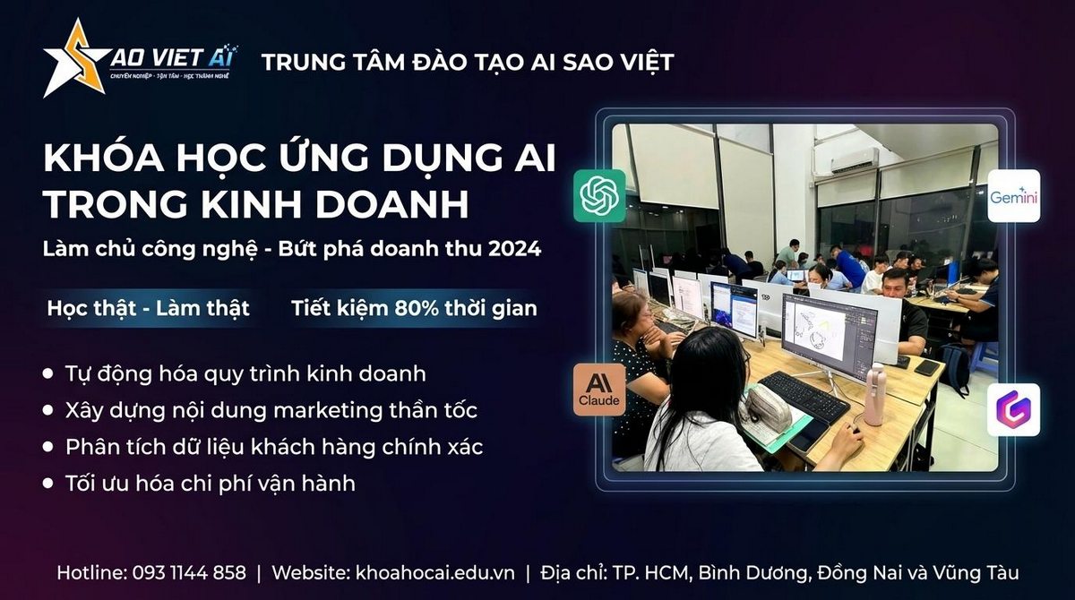 Khóa học ứng dụng AI trong kinh doanh