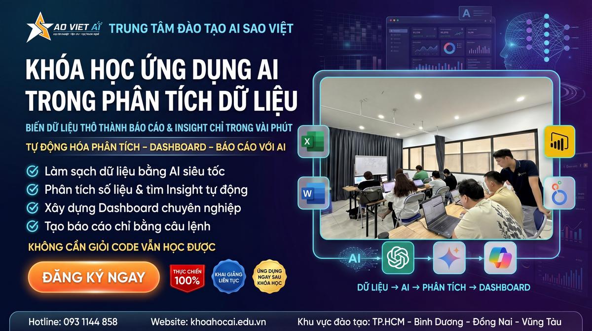 Khóa Học Ứng Dụng AI Trong Phân Tích Dữ Liệu