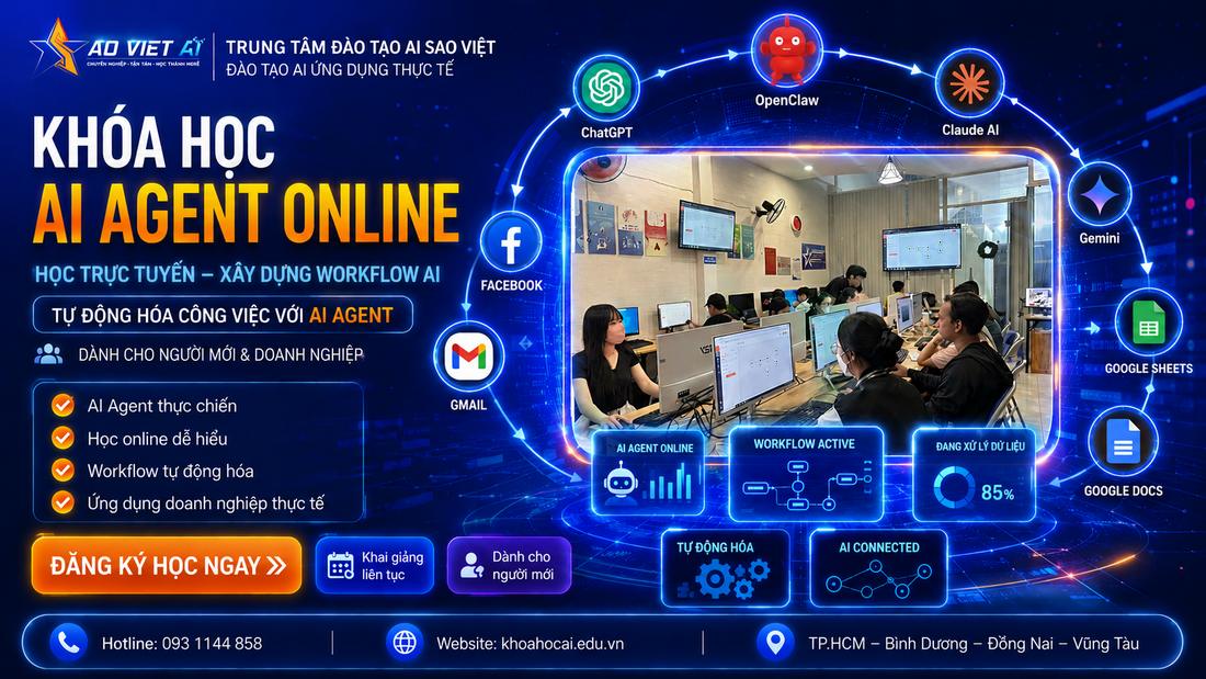 khóa học AI Agent online trực tuyếnkhóa học AI Agent online trực tuyến